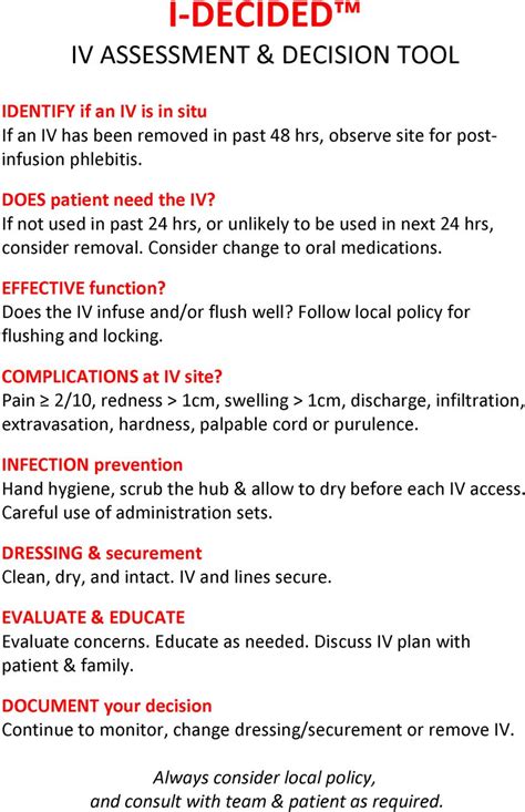 what are quality improvement tools for intravenous therapy